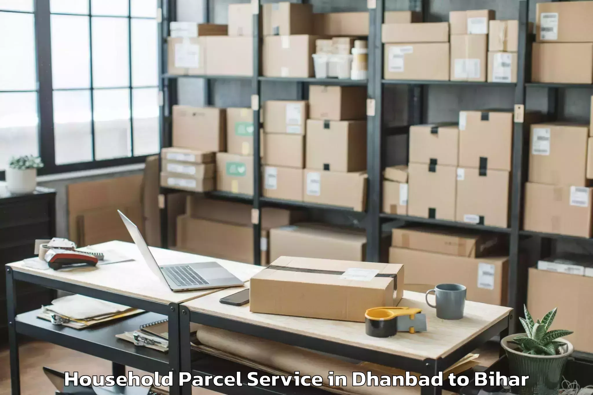 Trusted Dhanbad to Triveniganj Household Parcel